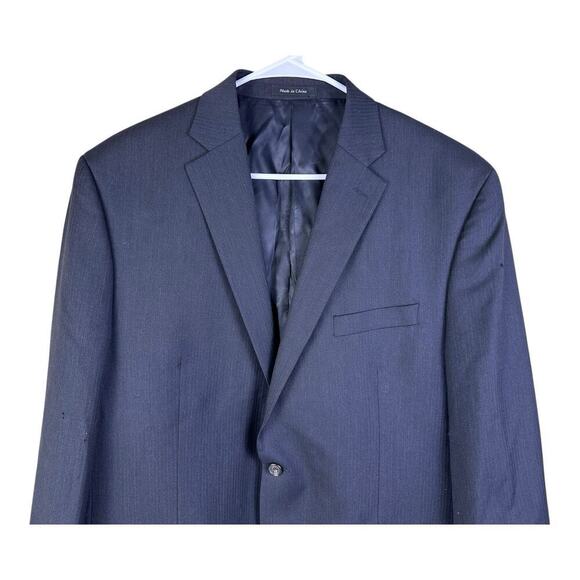 Lauren Ralph Blazer Men Size 46R Blue Classic Fit 100% Wool Coat READ - Picture 2 of 16